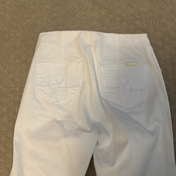 Lilly Pulitzer white side zip jeans - Picture 5 of 7